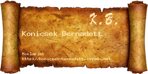 Konicsek Bernadett névjegykártya